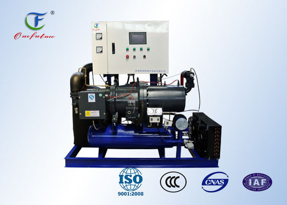 وحدة ضاغط لولبي مع تحكم PLC وضاغط Bitzer CSH لمخزن التبريد R407C 2 ℃