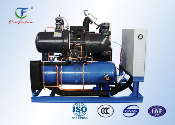 وحدة ضاغط لولبي مع تحكم PLC وضاغط Bitzer CSH لمخزن التبريد R407C 2 ℃